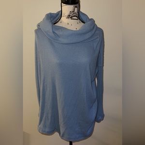 We the free blue turtleneck sweater